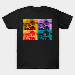 Blossoming rose collage, duotone effect T-Shirt